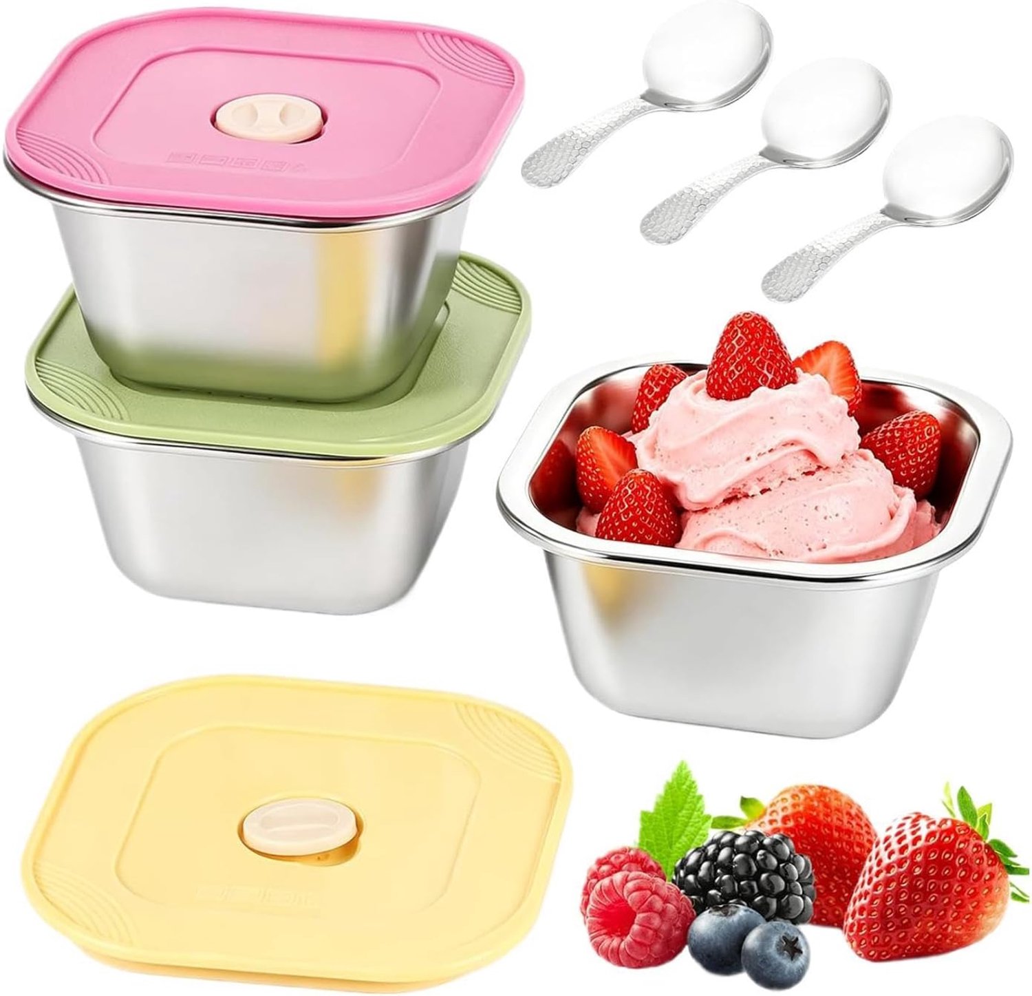 IJsbakjes 3 stuks yoghurtsoepkommen