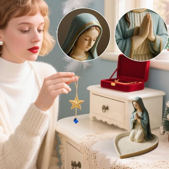Rozenkrans Houder Katholiek | Sieraden Display Stand, Vintage Katholieke — afbeelding 3
