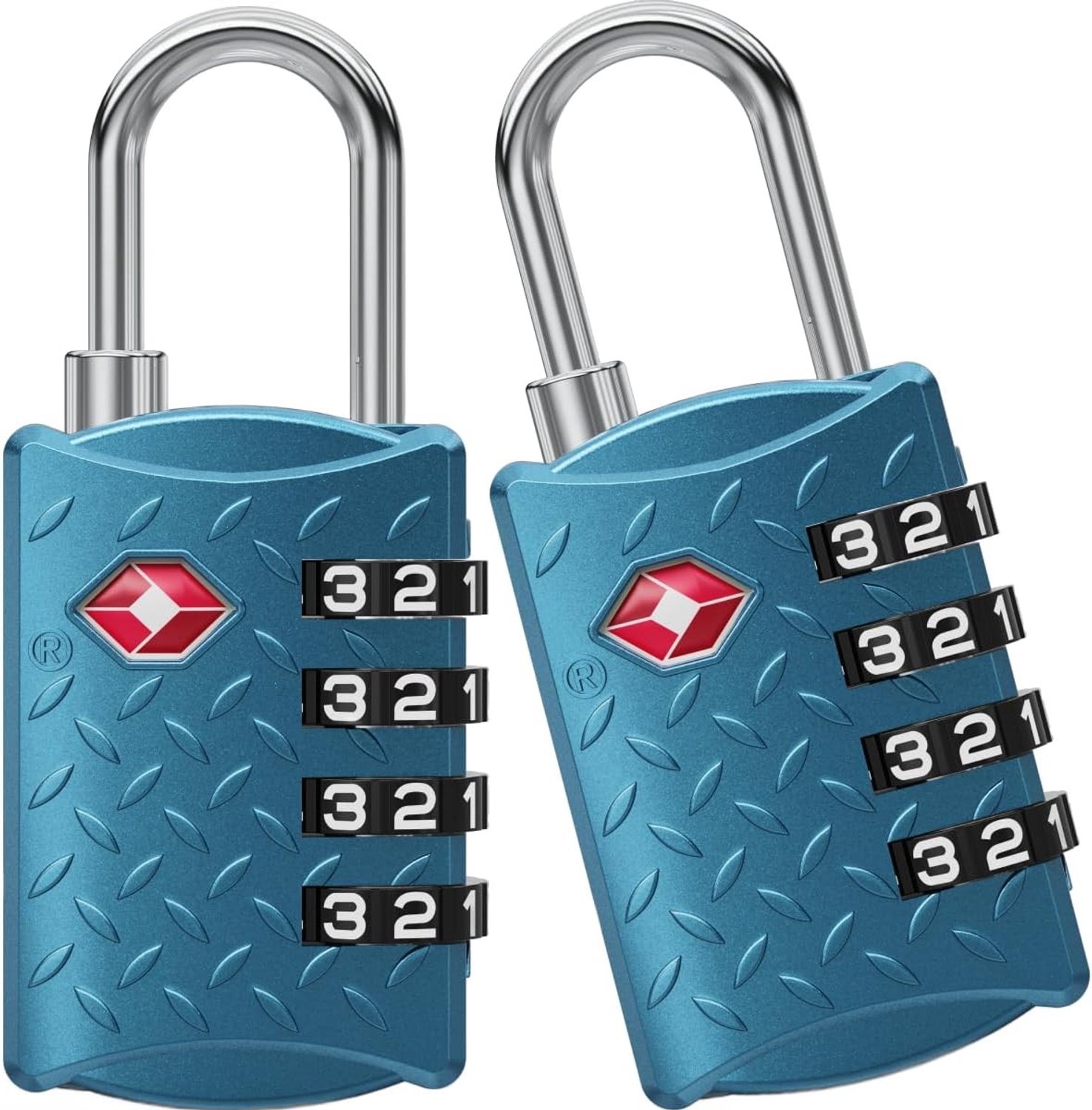 Reisslot - Blauw - 4-Cijferig Kofferslot met Antislip Structuur - TSA-Goedgekeurd voor Bagage