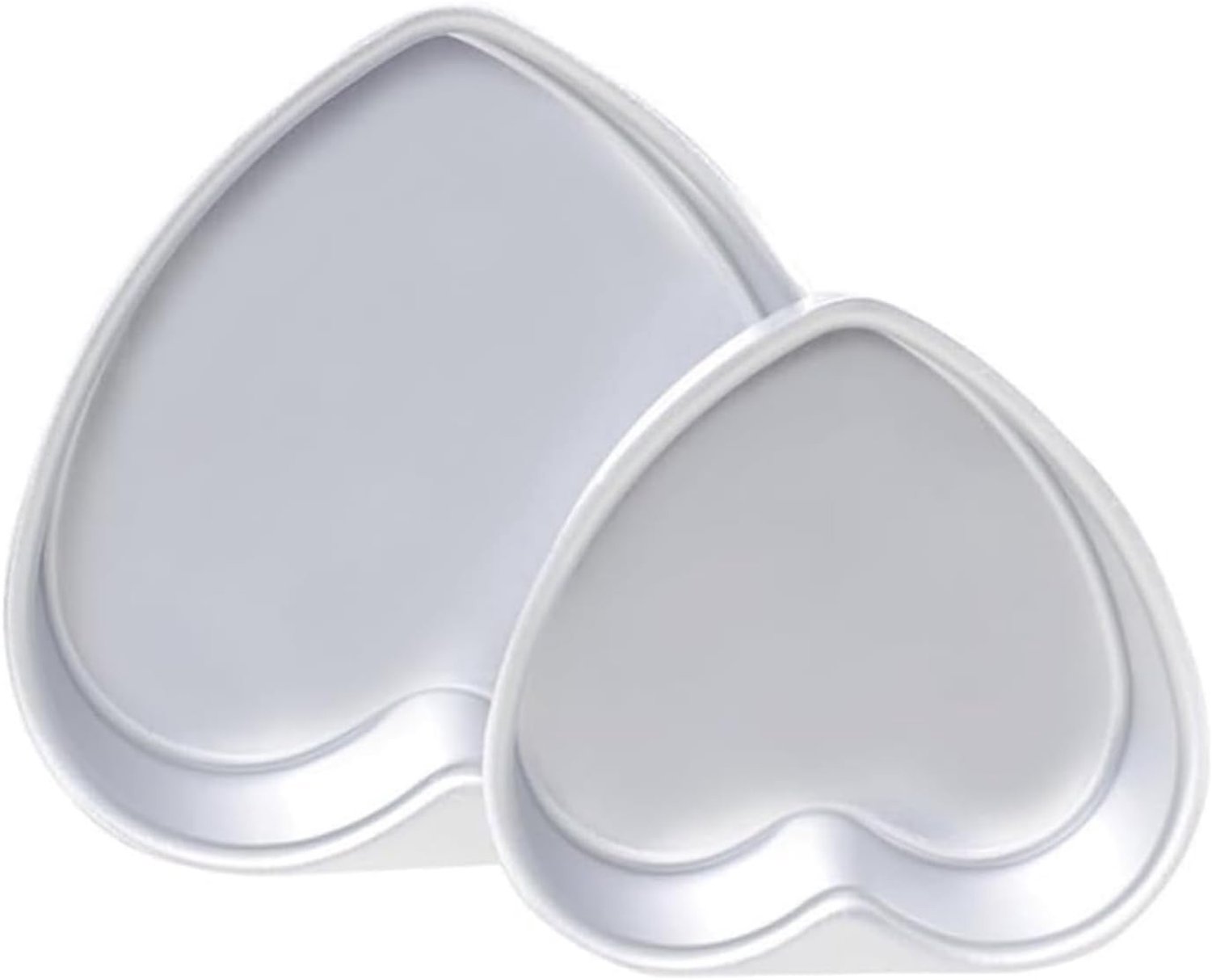 Set van 2 Hartvormige Cakevormen van Aluminium, 5/6 Inch - Ideaal voor Taarten, Verjaardagen en Bruiloften