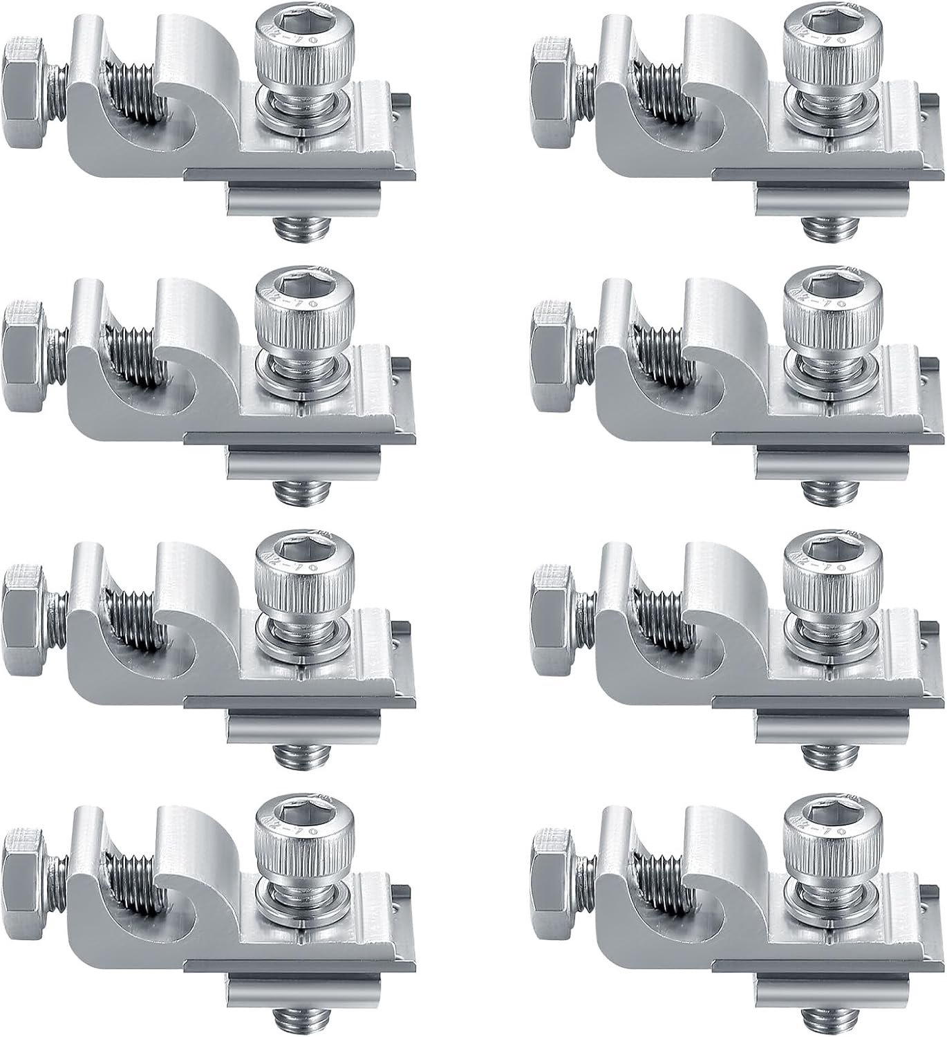 8 stuks zonnepanelen aarding clips, bevestigingsbeugels voor zonnepanelen, stevige montagebeugels, aarding voor zonnepanelen, duurzame zonnepanelen accessoires, installatiehulp voor zonnepanelen