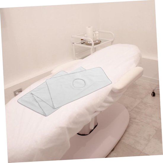 2 Stuks massage lakens Massagetafel lakens Beauty Salon Massage Bed Cover Gebreid katoen Lichtgrijs — afbeelding 3