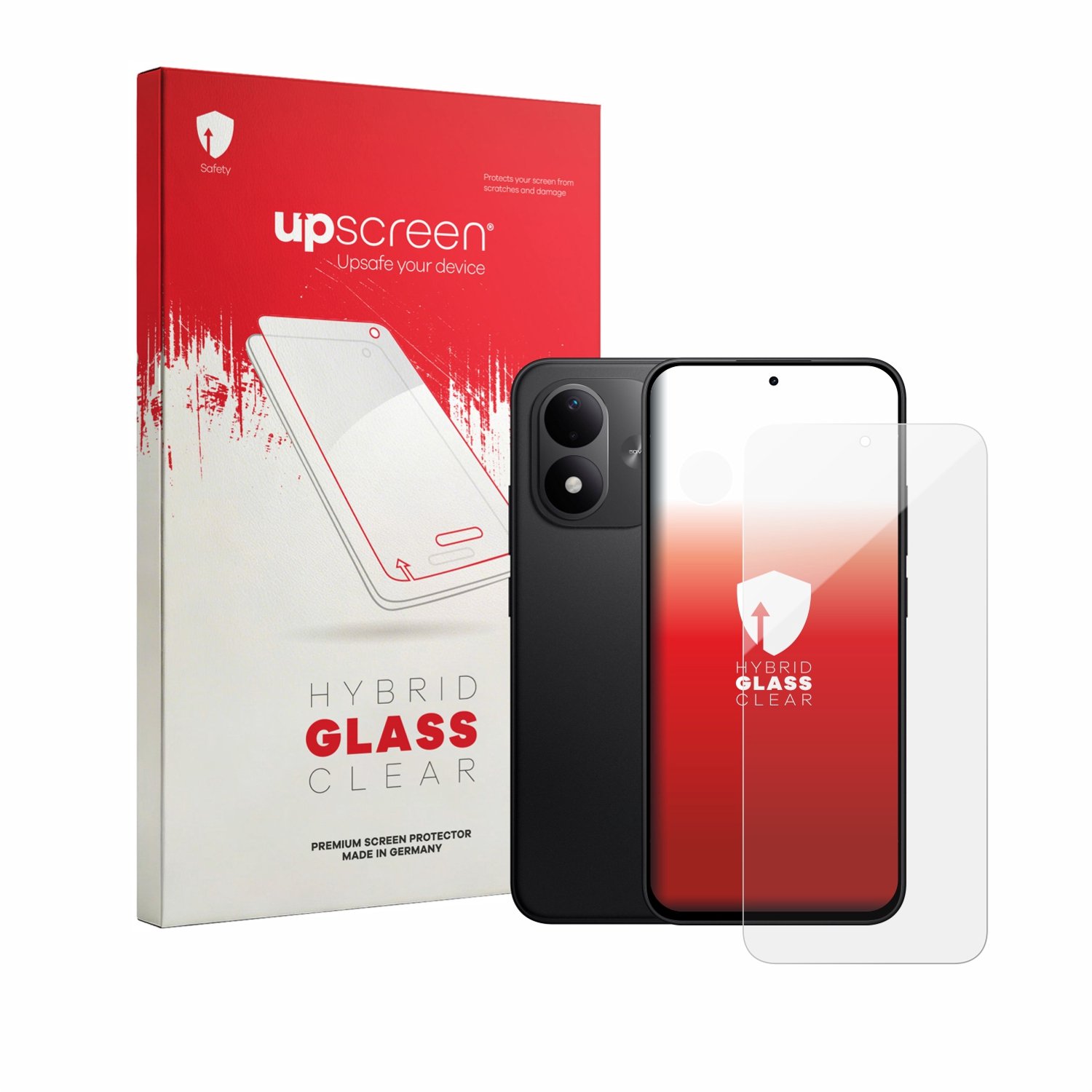 upscreen - Screenprotector voor Xiaomi Redmi Note 17 5G (Voor+Camera) - Folie Beschermfolie Beschermglas transparant