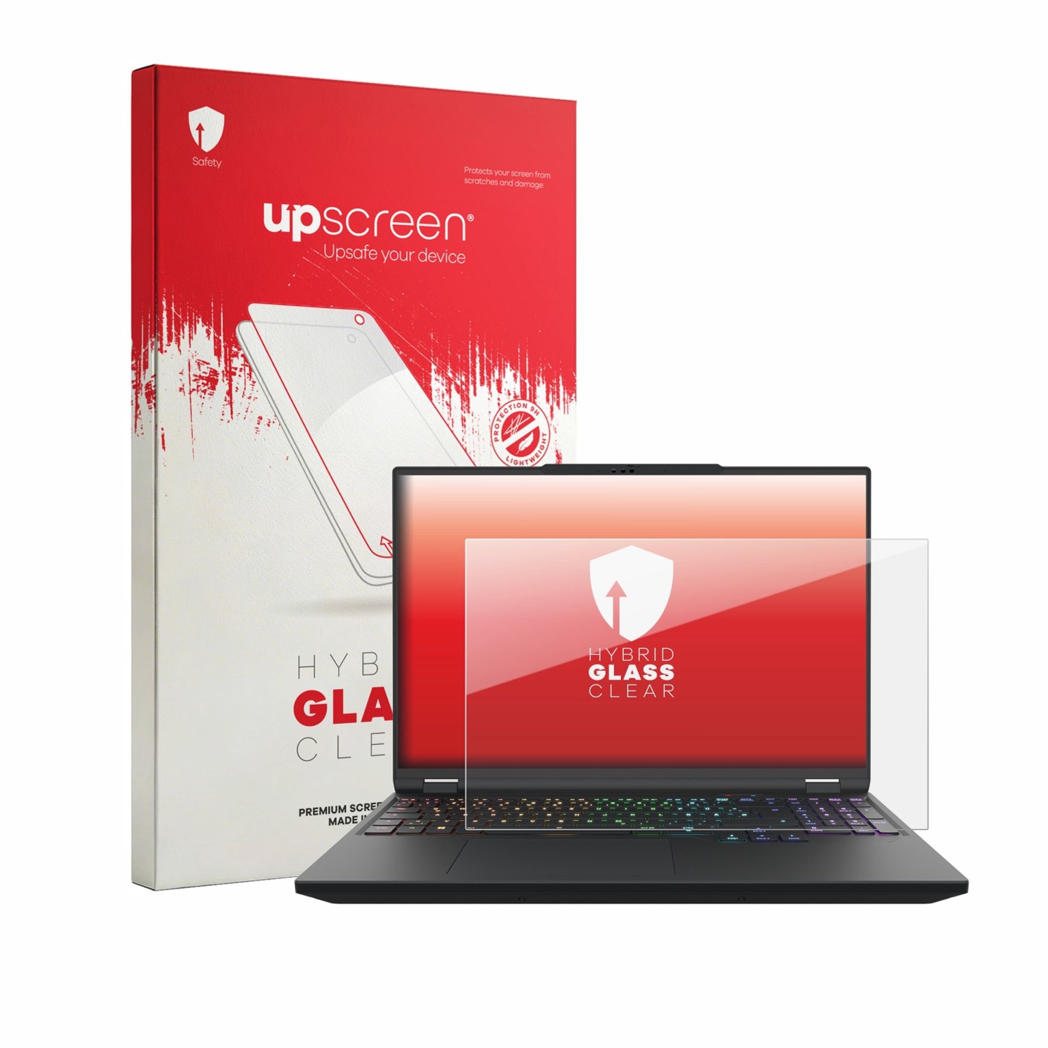 upscreen - Screenprotector voor XMG Apex 16 - Folie Beschermfolie Beschermglas transparant