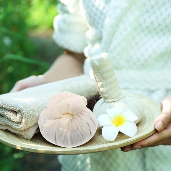 4 Stuks Alsem Massagehamerpakket Massage-Ontspanningsmassage Hoofdmassage Kompresbal Moxa-Spiermassage Kruidenmassageballen Spierontspanningsballen Massagestokjes — afbeelding 2