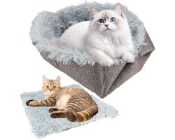Zachte 2-in-1 Kattenkussen en Pet Bed, 24 x 51 cm, Ideaal voor Huisdieren en Comfort