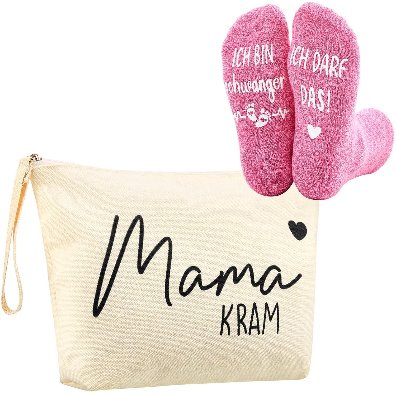 Make-uptas zwangerschap - antislip sokken - cadeau voor aanstaande moeders - perfect voor babyshower - ShopVlot