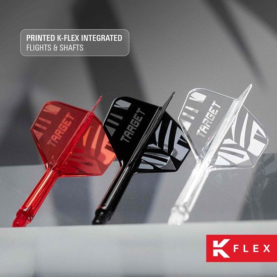 Target K-Flex Patterned Black NO2 - Dart Flights — afbeelding 3