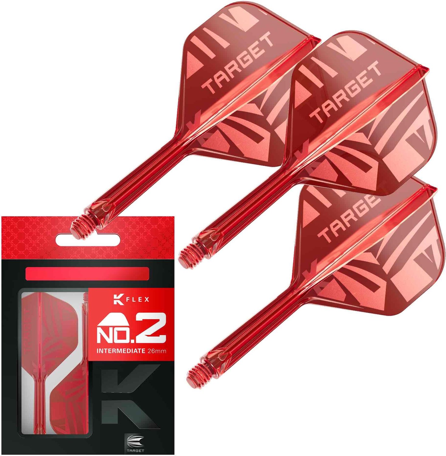 Target K-Flex Patterned Red NO2 - Dart Flights