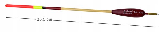 Shark Waggler Dobbel Gewicht Dobbel Kleur Vaste Lood 2.0+4.0g 25.5cm — afbeelding 4