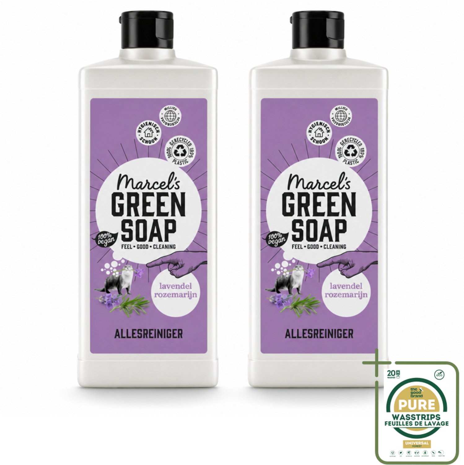 2 x Marcel's Green Soap - Allesreiniger - Lavendel & Rozemarijn - Natuurlijk & effectief - 750 ml - Allesreiniger - Natuurlijke Reiniger - Reinigingsmiddel - Huishoudelijke Reiniger - Reinigen