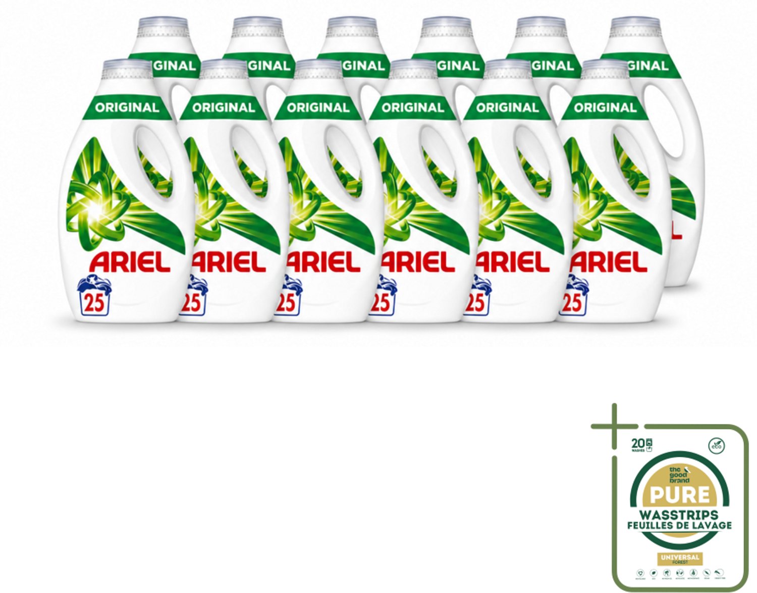 12 x Ariel – Original – Vloeibaar Wasmiddel – 1,13 L - Wasstrips - Vloeibaar Wasmiddel - Wasmiddel Origineel - Fris Wasmiddel - Diepe Reiniging - Koudwasformule