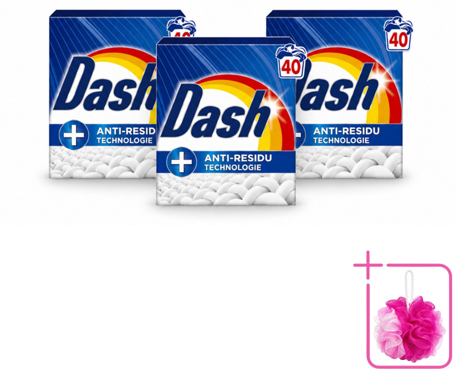 3 x Dash – Waspoeder – Witter Dan Wit – 2,2 kg - Bulkverpakking - Witte was - Douchemop - Waspoeder