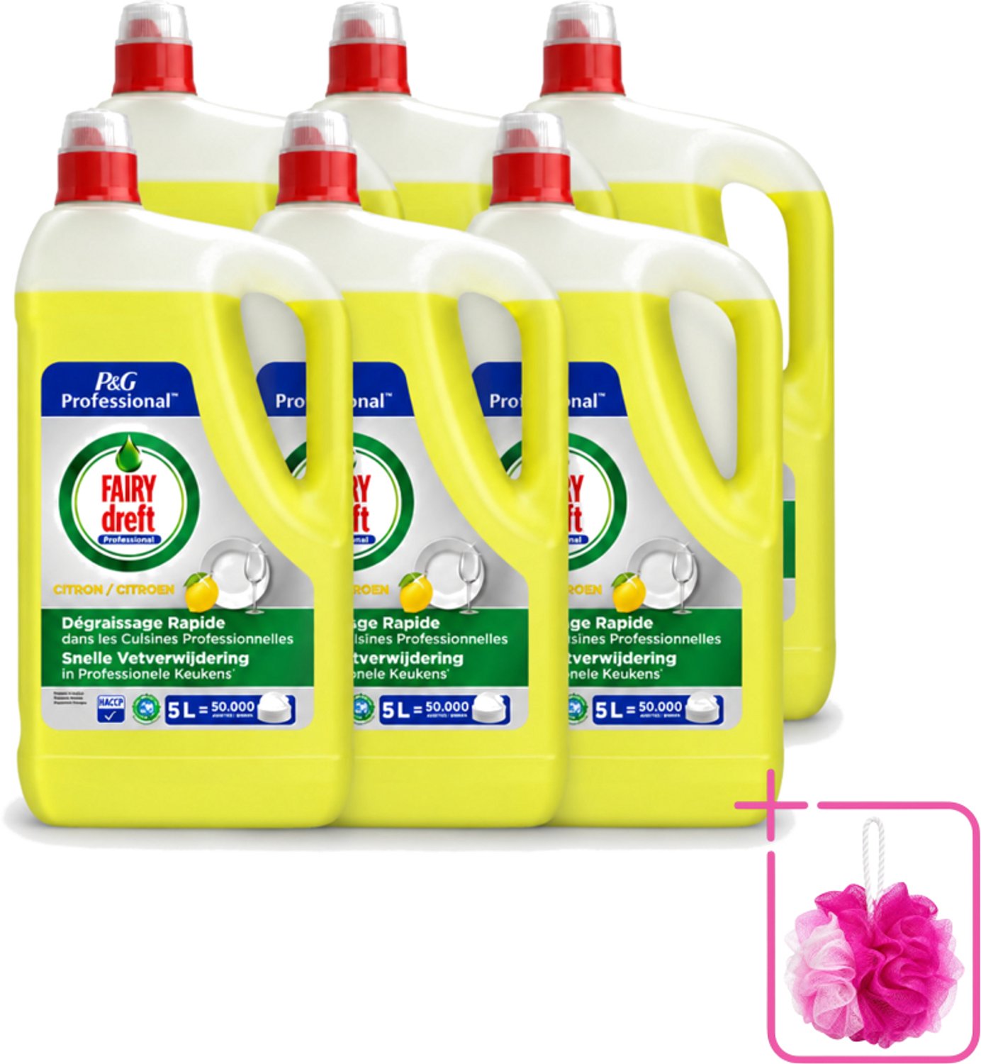 6 x Dreft - Afwasmiddel - Citroen - Professionele verpakking - 5 L - Bulkverpakking - Afwasmiddel citroen - Afwasmiddel 5 l
