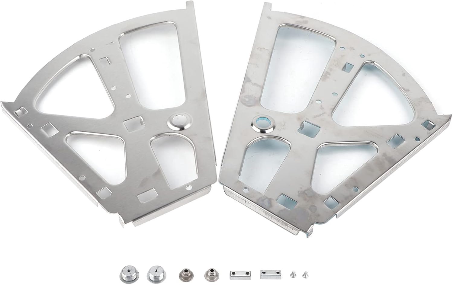 2 paar roestvrijstalen schoenen Ladekast Hardware Scharnieren Flip Frames Vervanging Stevig rek Vervangingsfittingen Roestvrij stalen schoenen Flip Turing Rack (Double couche)