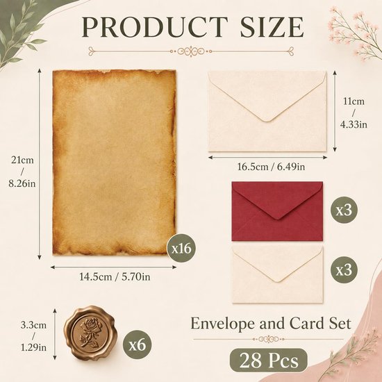 Vintage Briefpapier Set 28 Stuks met Enveloppen — afbeelding 5
