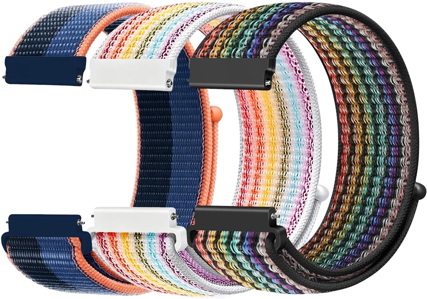 Harikiri 18 mm 20 mm 22 mm Nylon Horlogeband Compatibel met Garmin Venu 3S/Venu 2S/Vivoactive 4S/Vicomove 3S/Forerunner 265S,Garmin Venu/Forerunner 55/Vivoactive 5,Garmin Venu 2/Venu 3