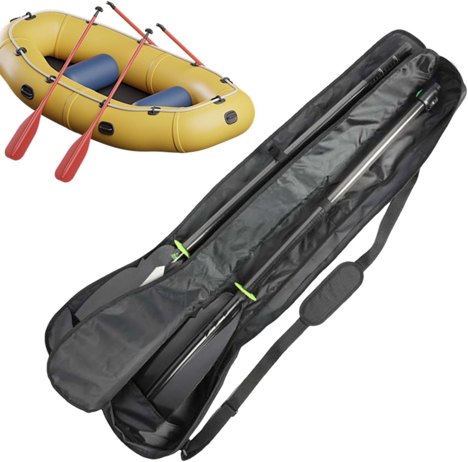 Kajak Paddle Draagtas - Oxford Doek Materiaal, Paddle Organizer, Waterdichte Opslag | Driedelig Ontwerp Verstelbare Schouderriem met Versterkte Stikfunctie, Kano Kajakken Transport