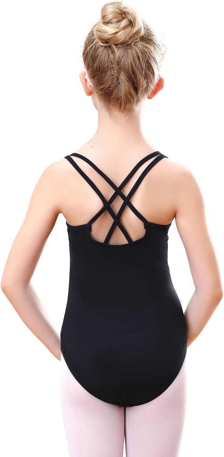 Zwart Balletpakje voor Meisjes Balletpakje Camisole Dans Gymnastiek Balletpakjes Danskleding voor 3-13 jaar
