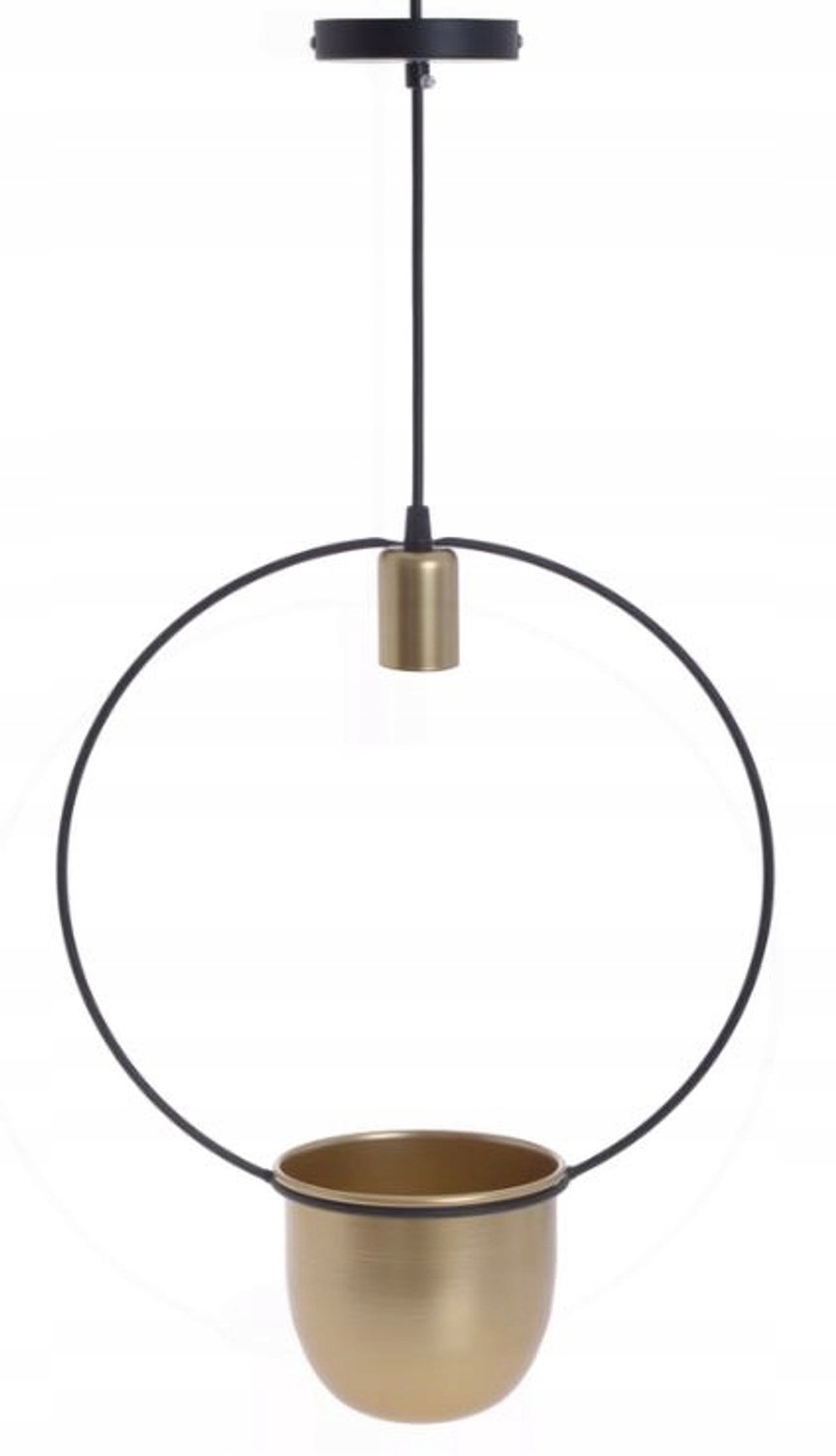 Merkloze Goudkleurige Plafondlamp met Plantenpot 47cm