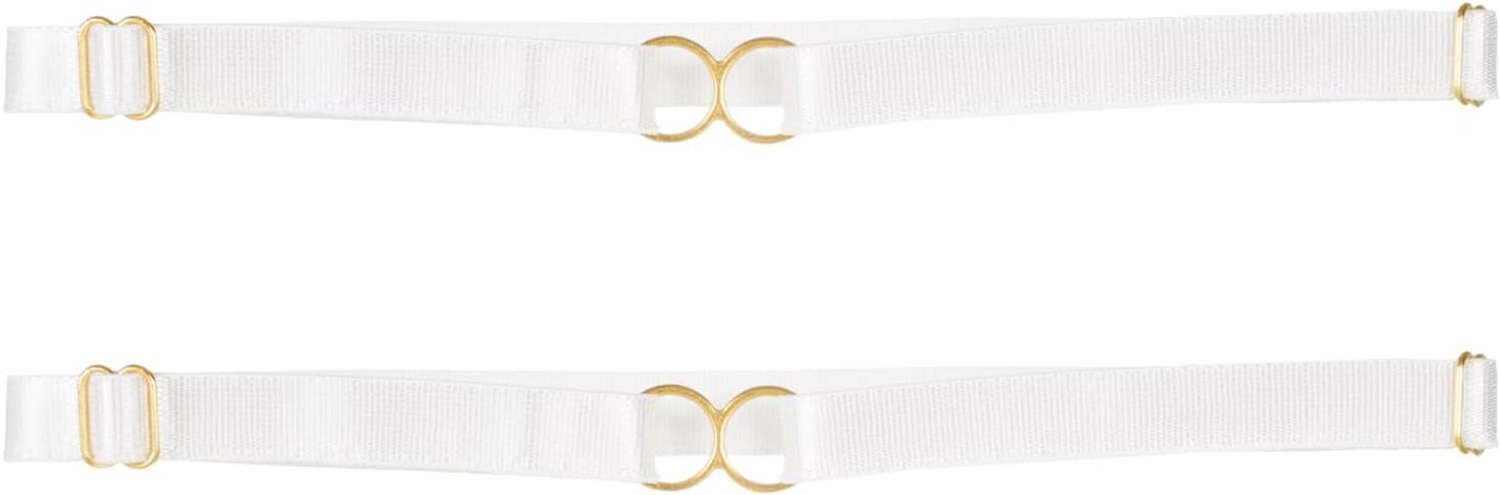 Witte kousenbanden voor bruid, bruiloftskousenbanden voor bruiden, 2 stuks, verstelbare elastische dijbeenbanden met witte strik (wit-88)
