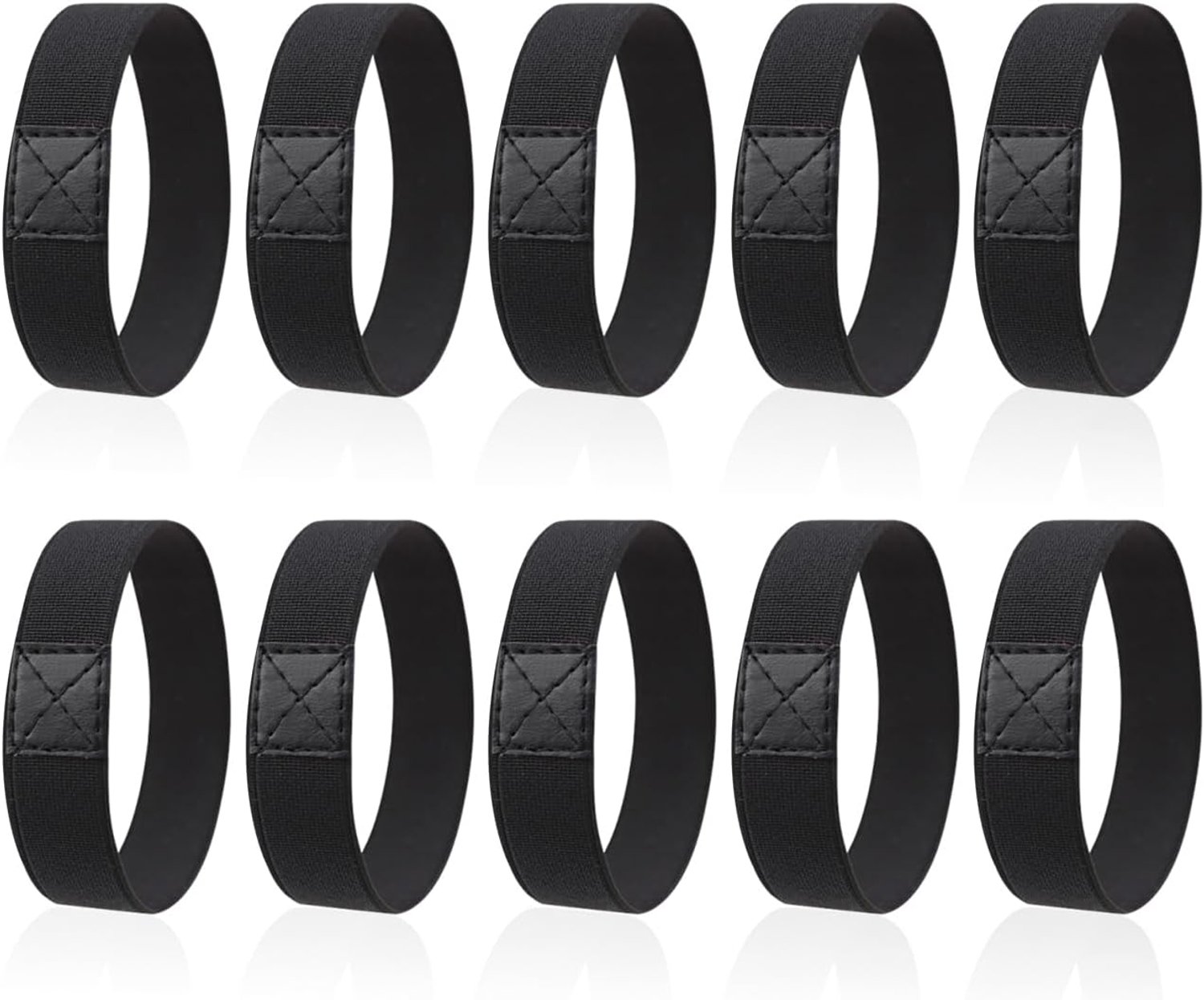 5 paar bevestigingsriemen voor voetbalschoenen, elastische bevestigingsriemen, anti-valriemen, vaste elastische riemen, accessoires voor voetbalschoenen, Zwart, Eén maat