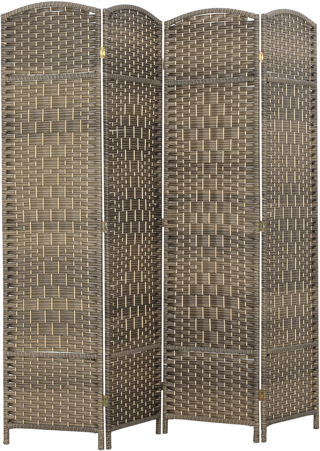 HOMCOM Kamerscherm - Polypropyleen - 180x1,7x180cm - Eikenhout