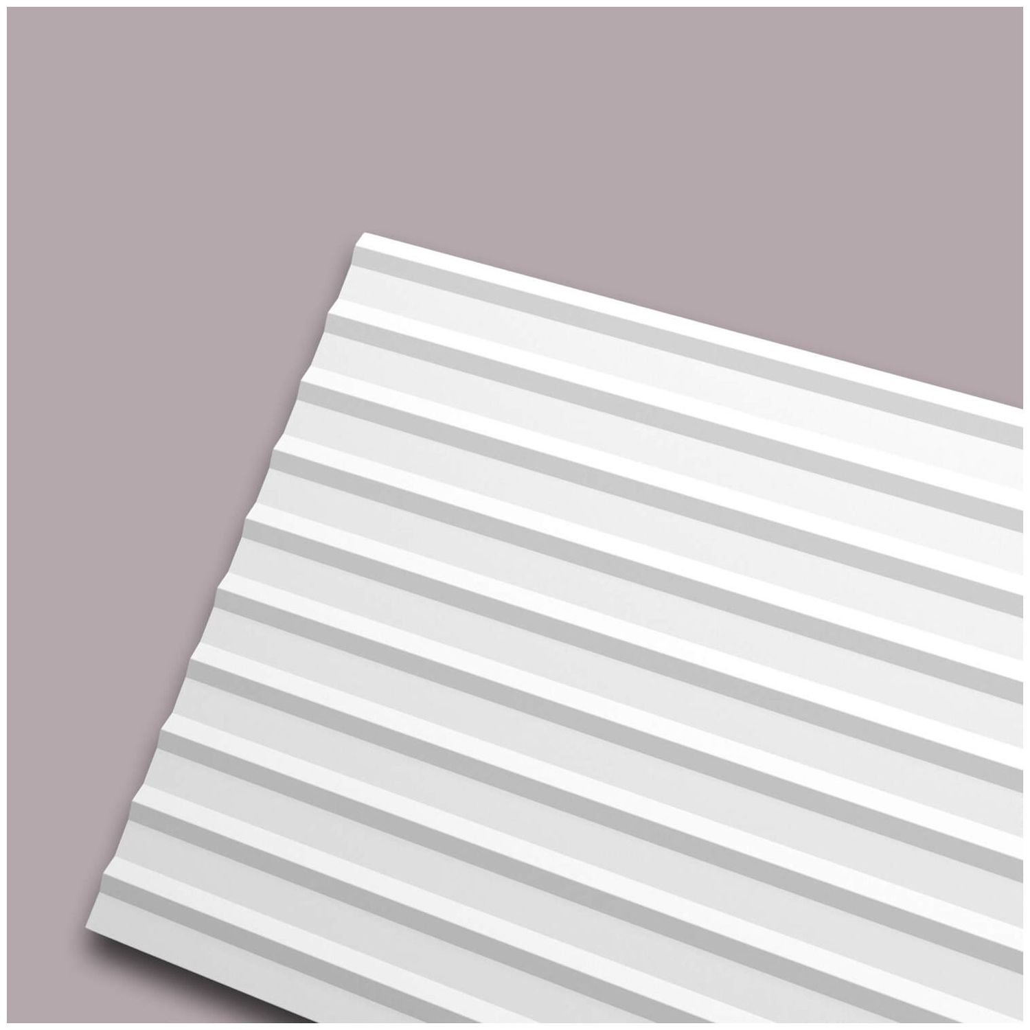 3d muurpaneel NMC PLISSÉ L 2600 WALLSTYL Noel Marquet Muurbekleding Akoestisch paneel Decorative element Wandlijst Lijstwerk Sierlijst modern design wit 2,6 m