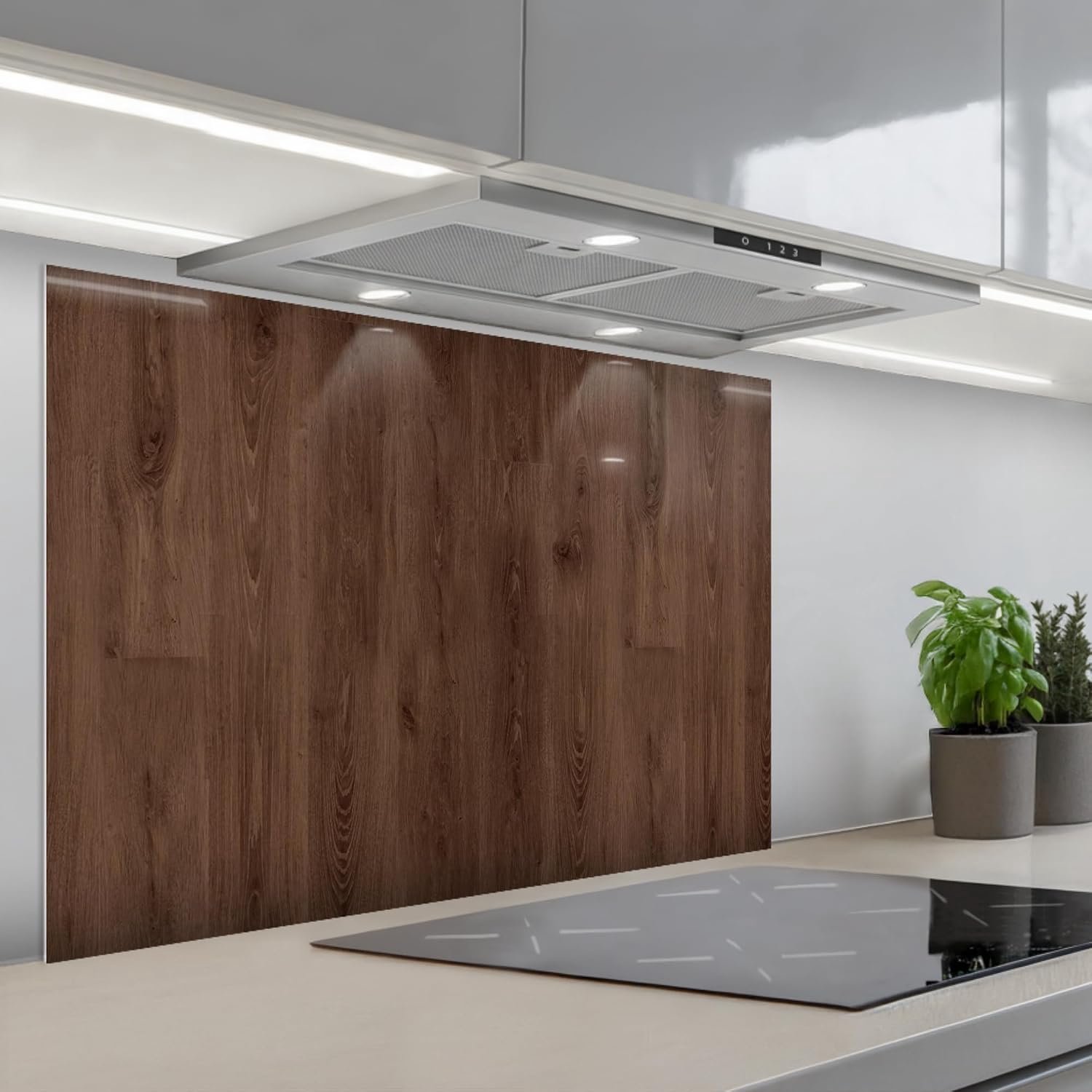 KitchenYeah© keukenachterwand 60x90 cm zelfklevend keuken decoratie accessories home kitchen spatscherm Bruin - Patronen - Hout