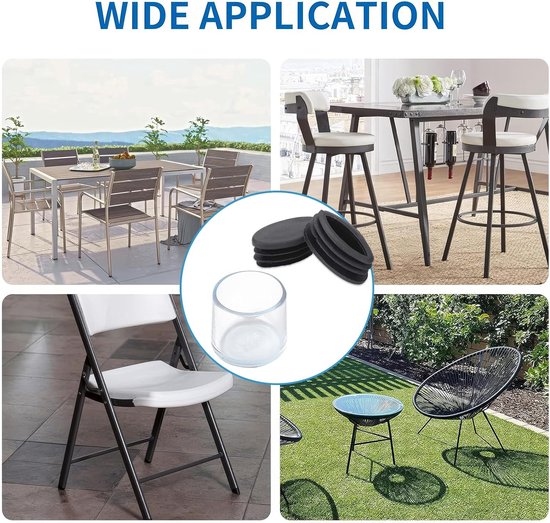 32 stuks ovale stoeldoppen, rubberen stoeldoppen voor stoelen, ovale voetkussens, stoelpootdoppen, 15 mm x 30 mm eindkappen voor buisinzetstukken, meubels — afbeelding 4