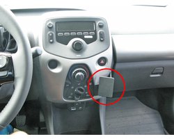 Brodit ProClip houder geschikt voor Citroën C1 - Peugeot 108 - Toyota Aygo 2014 - Angled mount