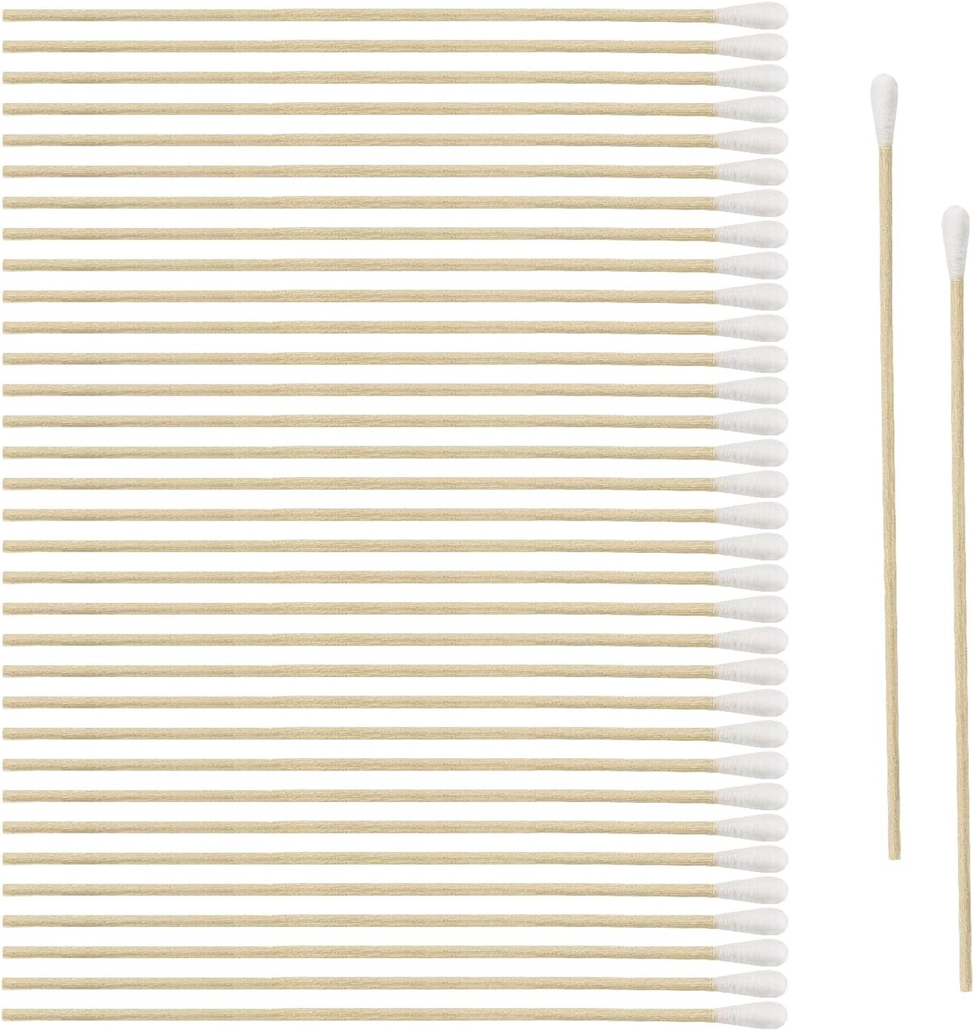 Wattenstaafjes, 400 stuks, lange houten handgreep, wattendragers, 15 cm, reinigingsstaafjes voor camera, toetsenbord, make-up, polijsten en reiniging