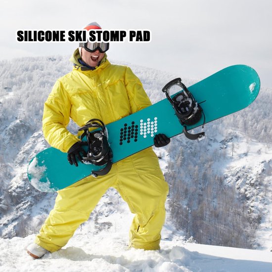 100 Stuks Antislip Snowboard-Stomppads, Zelfklevende Spikes Snowboard-Stappad Extra Grippad Winterski-Accessoires (Helder, Zwart) — afbeelding 3