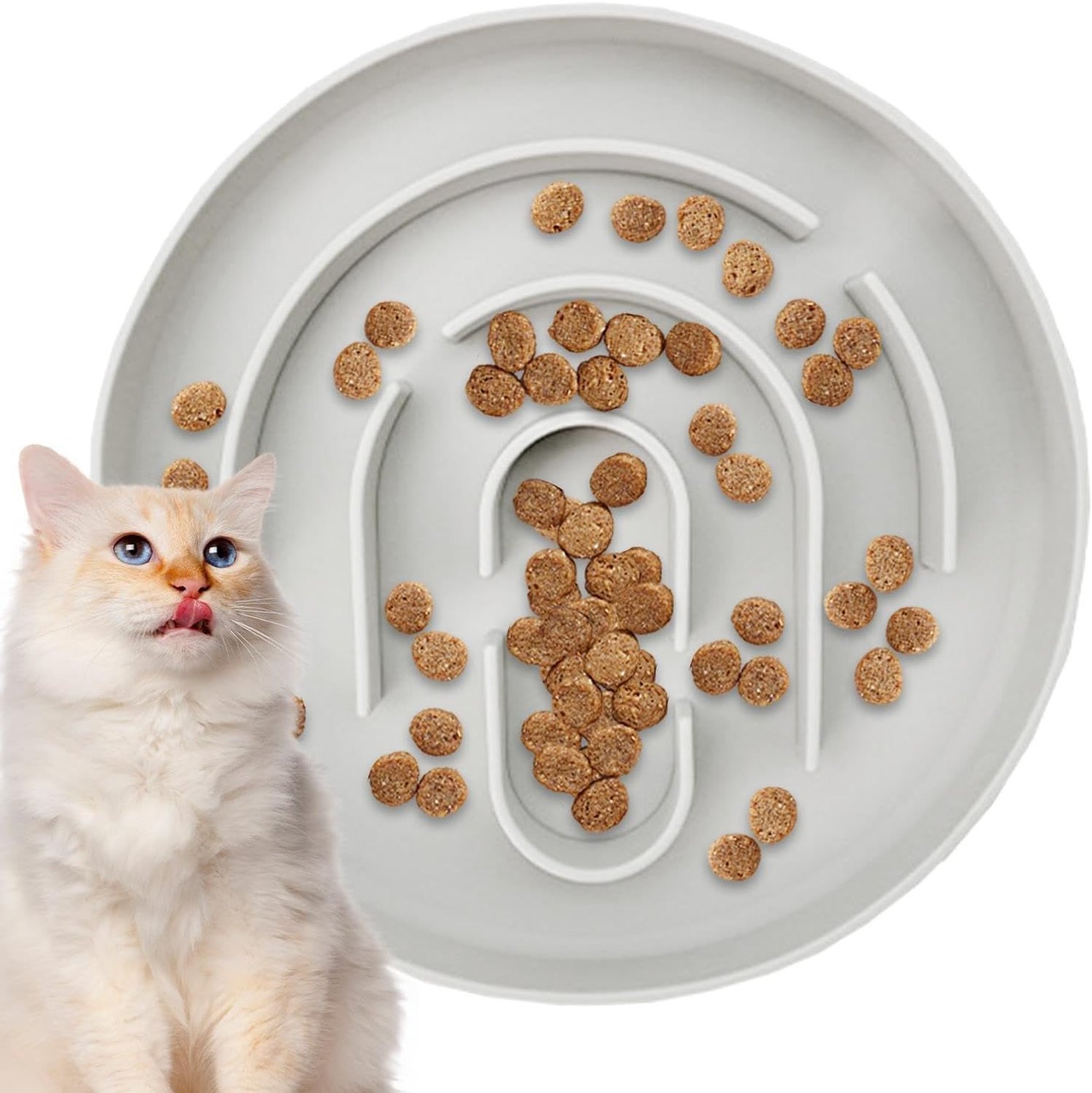 Katten Slowfeeder Siliconen Lekvrije Antislip Bak