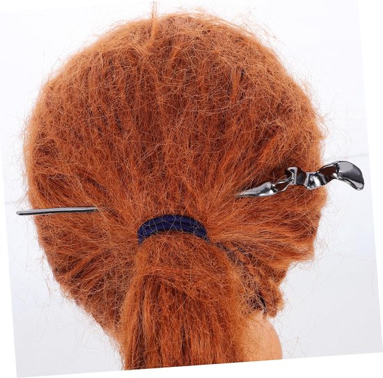 2 stuks Antieke Chinese Haarknippen voor Vrouwen Geometrisch Design Zwart Haarstokjes voor Gelegenheden Cosplay — afbeelding 3