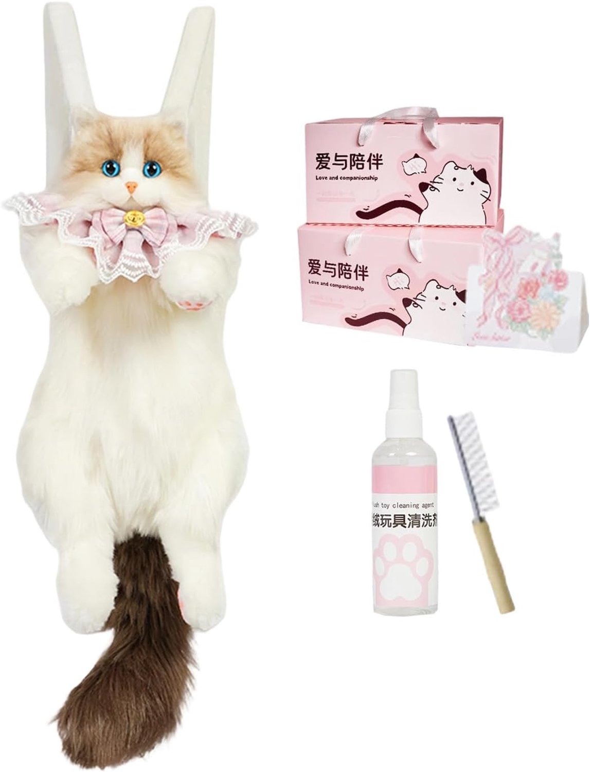 Katten Draagbare pluche tas