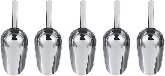 RVS Schepjes en Tangenset, 5-delig voor Buffet Candybar (5* schep) — afbeelding 5