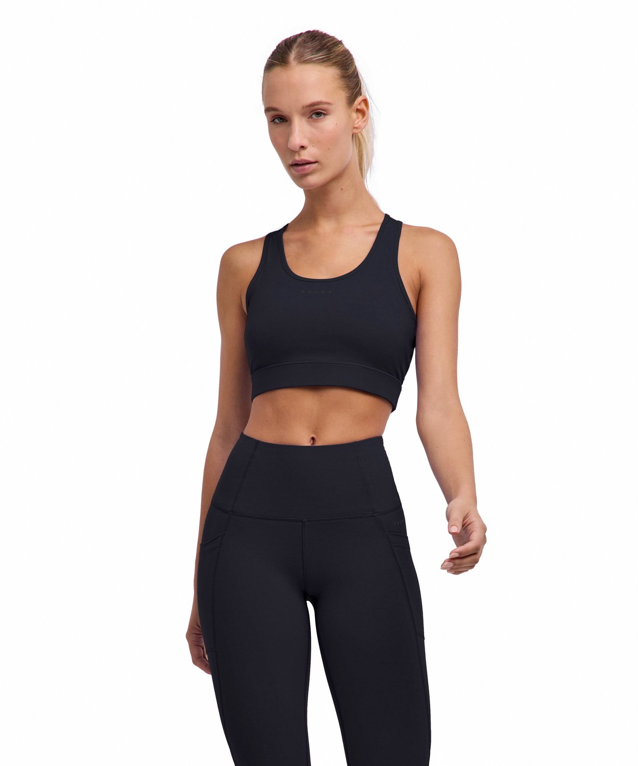 Falke Training Perform Better Racer gemiddeld activiteitsniveau functioneel sportbeha dames zwart