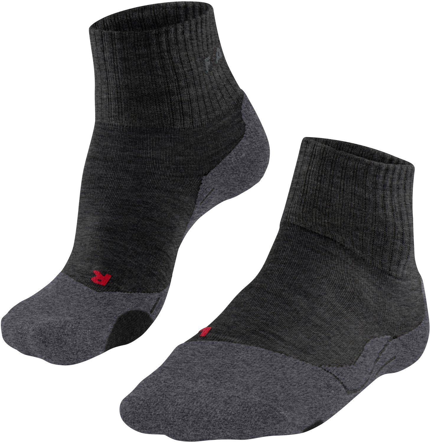 FALKE TK2 Short anti-blaar dik wol functioneel materiaal wandelsokken heren grijs - maat 39-41