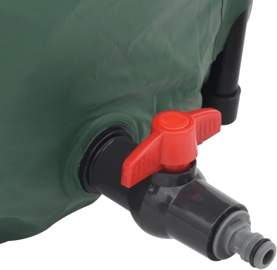 Opvouwbare regenton 750 liter watertank van pvc voor tuinirrigatie, regenreservoir met kraan en filter, inklapbaar, groen — afbeelding 5