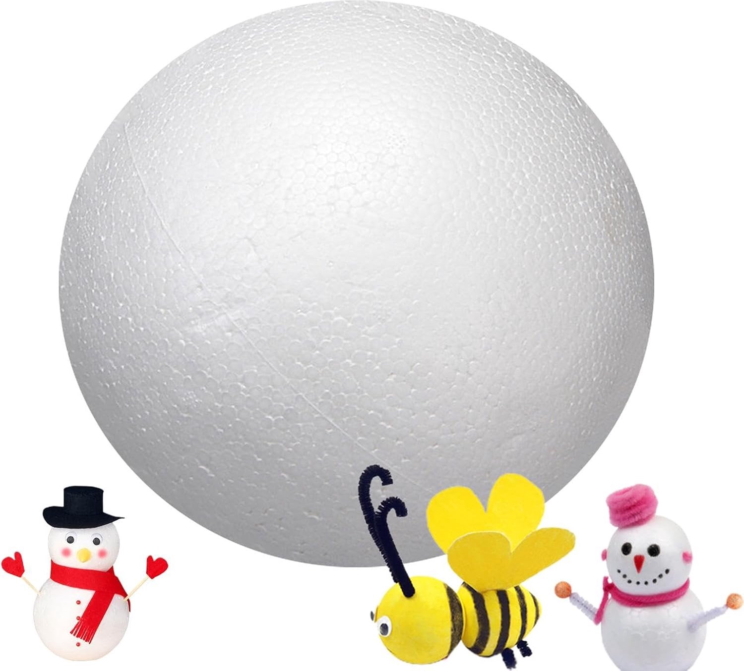 Witte schuimballen, witte schuimballen om te knutselen, schuimballen voor