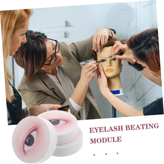 3 Stuks Wimperkussentjes Wimpertrainingsset Lagen Wimpermannequinhoofd Poppenhoofd Voor Wimperextensies DIY Wimperextensieset Wimpermannequingezicht Wimpertool Oefenhoofd — afbeelding 5