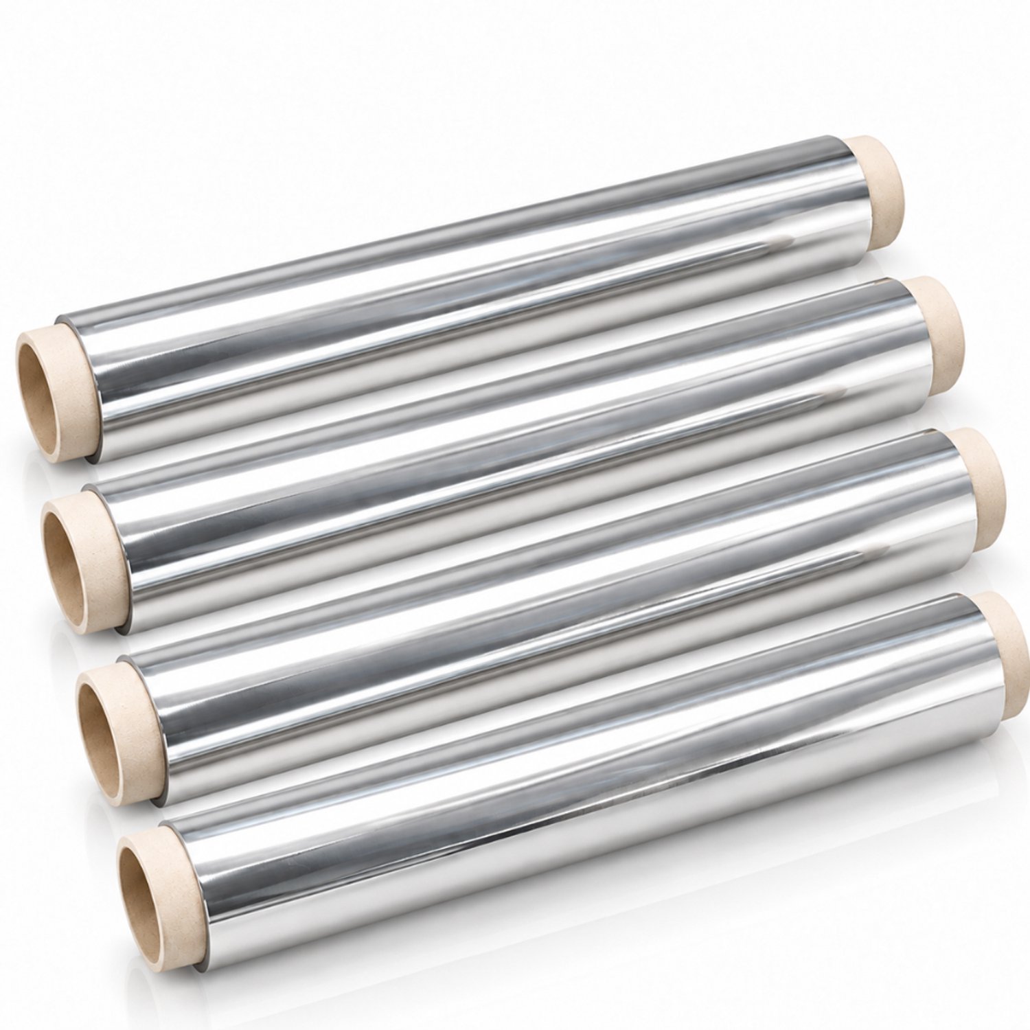 HL - Aluminiumfolie 44 cm x 100 Meter - Doos met 4 Rollen - 11 Micron - Horeca en Keukenfolie - Totaal 400 Meter