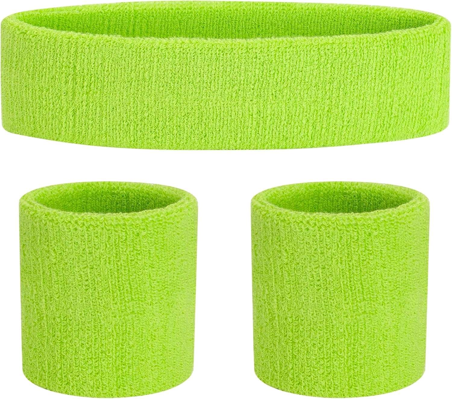 Gestreepte zweetbandset, sporthoofdband, armbandset, badstof, armband, sportoefening, basketbalarmband, hoofdbanden