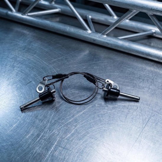 2 Stuks Speaker Rigging Pin X met Veerstaal Constructie Veiligheidslanyard Metalen Borgpen voor Audioapparatuur Maritieme Bevestiging Geschikt voor Line Array Speakers Boten — afbeelding 2