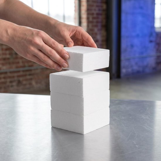 16 Stuks Delige Vierkante Schuimblokken voor Kunstmodellen Bloemstukken Cake Dummy voor Beeldhouwen Knutselen Herbruikbare Decoratieondergrond — afbeelding 4