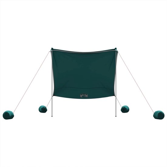 vidaXL - Strandluifel - met - zandankers - 214x236 - cm - groen van Vidaxl — afbeelding 2