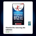 Lucovitaal Vitamine B12 1000 mcg, 180 kauwtabletten. Getrokken merk 2026.