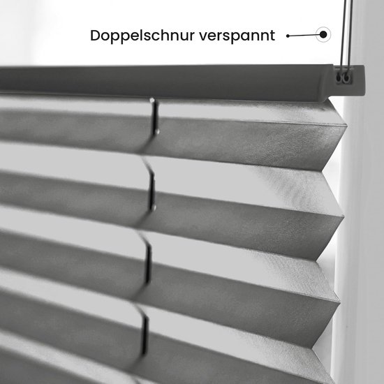 Sonello Plisségordijn Zonder Boren 80x160 cm Plissé Klemmfix Antraciet — afbeelding 2