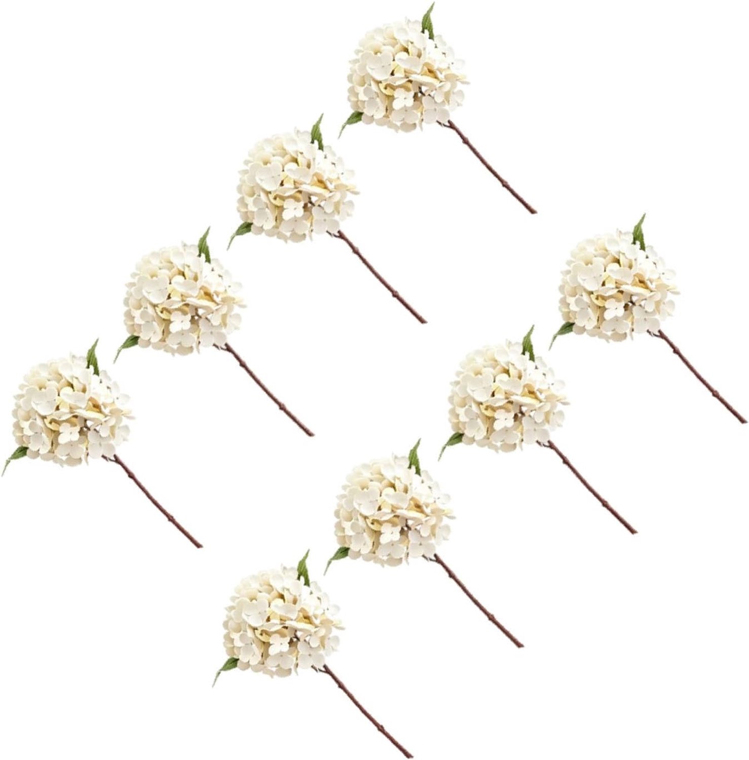 Annadue 8 Stuks Kunstmatige Hortensia's voor Thuis Bruiloft Vaas (Autumn